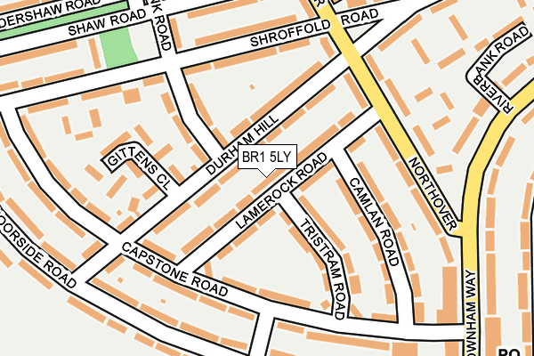 BR1 5LY map - OS OpenMap – Local (Ordnance Survey)