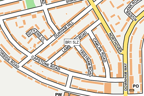 BR1 5LZ map - OS OpenMap – Local (Ordnance Survey)
