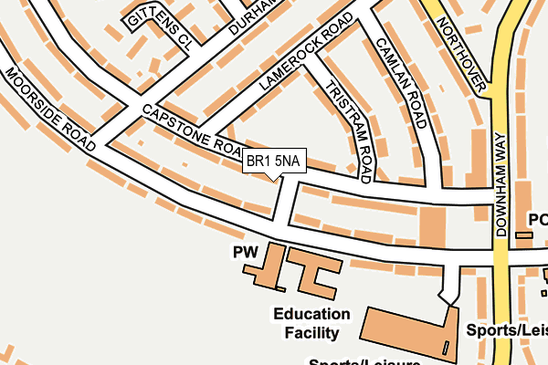 BR1 5NA map - OS OpenMap – Local (Ordnance Survey)