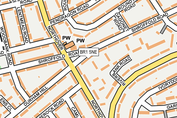 BR1 5NE map - OS OpenMap – Local (Ordnance Survey)