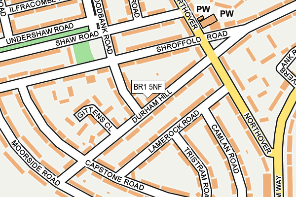 BR1 5NF map - OS OpenMap – Local (Ordnance Survey)