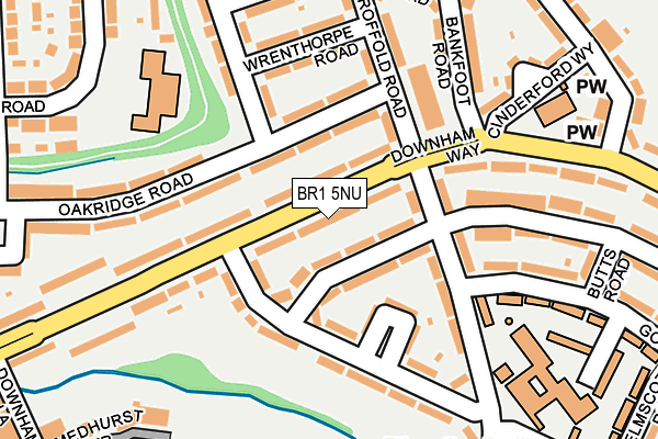 BR1 5NU map - OS OpenMap – Local (Ordnance Survey)