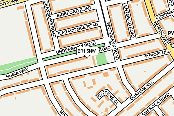 BR1 5NW map - OS OpenMap – Local (Ordnance Survey)