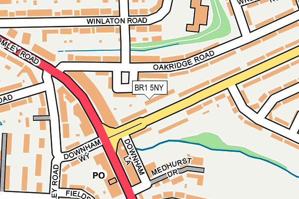 BR1 5NY map - OS OpenMap – Local (Ordnance Survey)