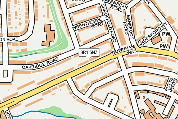 BR1 5NZ map - OS OpenMap – Local (Ordnance Survey)