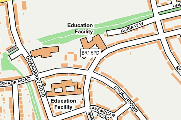 BR1 5PD map - OS OpenMap – Local (Ordnance Survey)