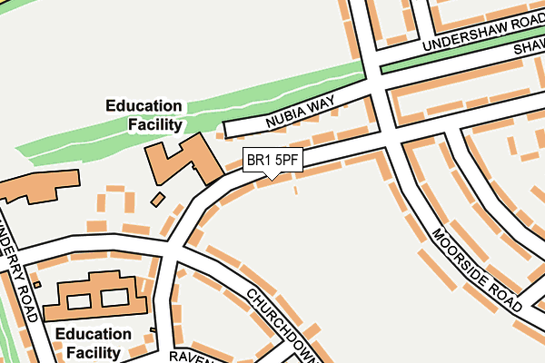 BR1 5PF map - OS OpenMap – Local (Ordnance Survey)