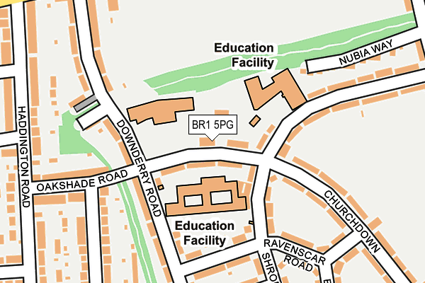 BR1 5PG map - OS OpenMap – Local (Ordnance Survey)