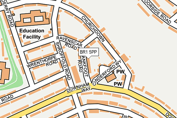 BR1 5PP map - OS OpenMap – Local (Ordnance Survey)
