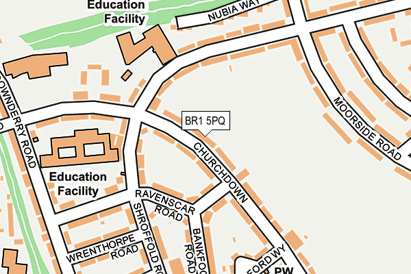 BR1 5PQ map - OS OpenMap – Local (Ordnance Survey)