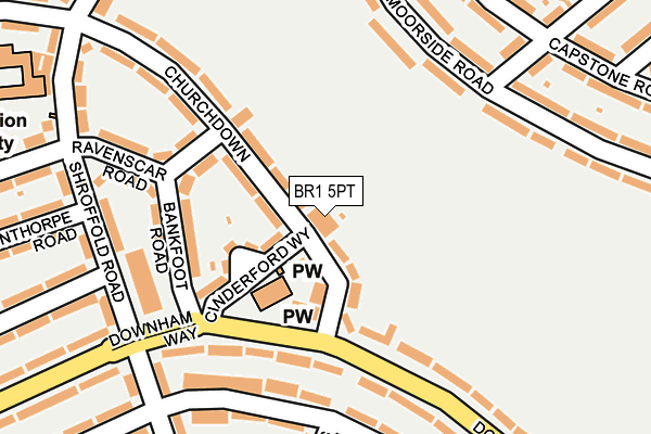 BR1 5PT map - OS OpenMap – Local (Ordnance Survey)