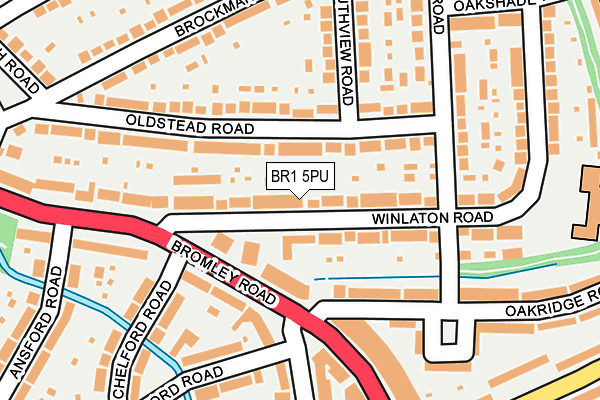 BR1 5PU map - OS OpenMap – Local (Ordnance Survey)