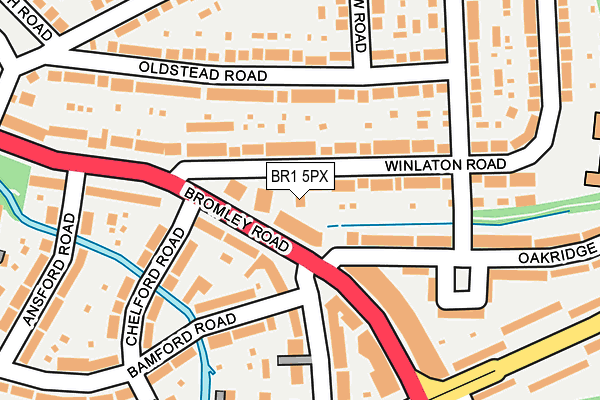BR1 5PX map - OS OpenMap – Local (Ordnance Survey)