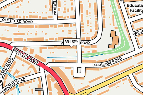 BR1 5PY map - OS OpenMap – Local (Ordnance Survey)
