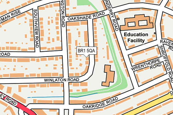 BR1 5QA map - OS OpenMap – Local (Ordnance Survey)