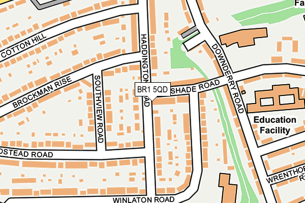 BR1 5QD map - OS OpenMap – Local (Ordnance Survey)