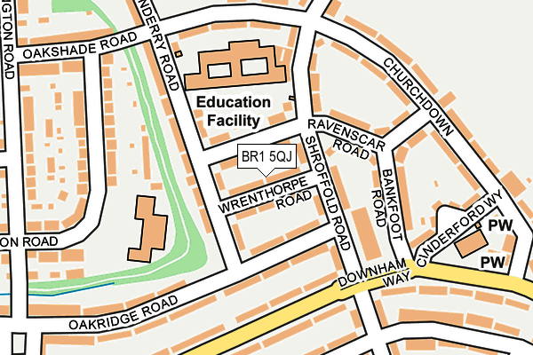 BR1 5QJ map - OS OpenMap – Local (Ordnance Survey)