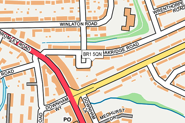 BR1 5QN map - OS OpenMap – Local (Ordnance Survey)