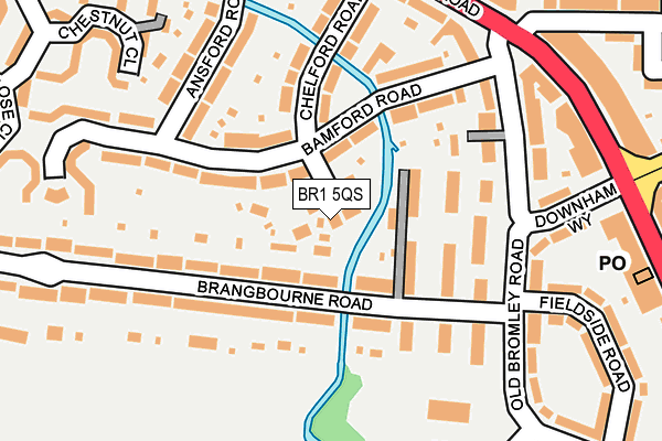 BR1 5QS map - OS OpenMap – Local (Ordnance Survey)