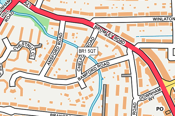 BR1 5QT map - OS OpenMap – Local (Ordnance Survey)