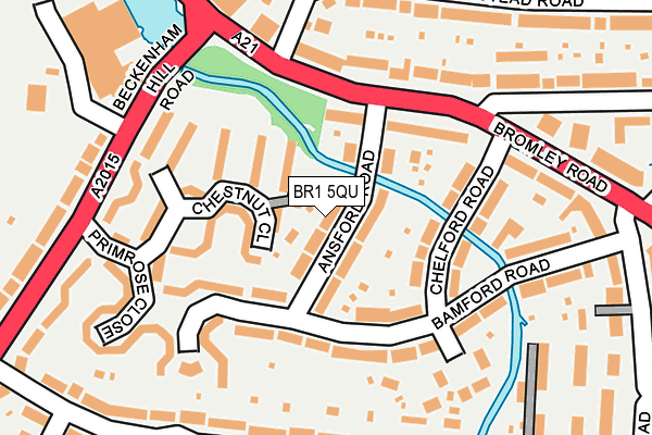 BR1 5QU map - OS OpenMap – Local (Ordnance Survey)