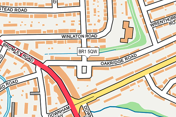 BR1 5QW map - OS OpenMap – Local (Ordnance Survey)