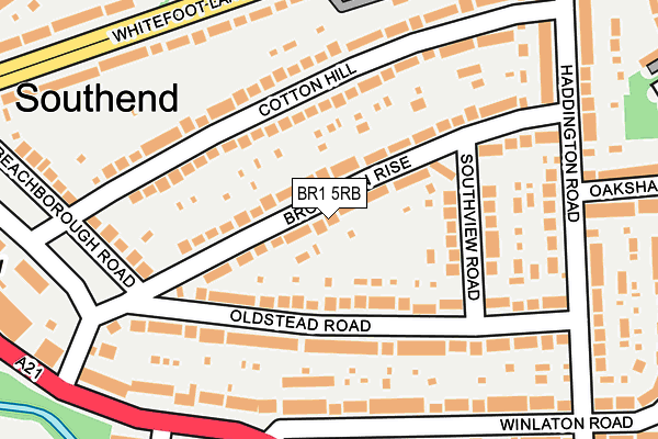 BR1 5RB map - OS OpenMap – Local (Ordnance Survey)