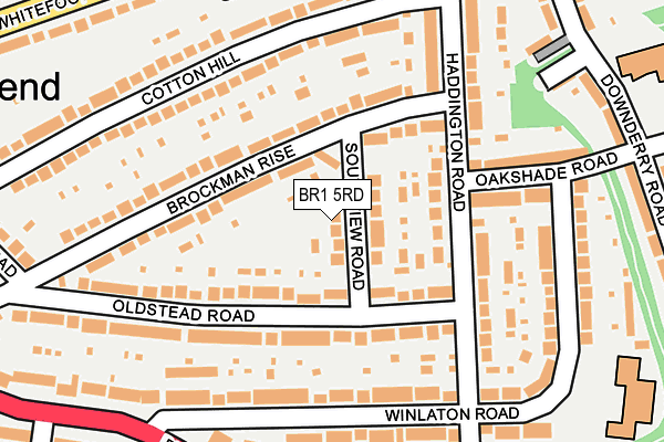 BR1 5RD map - OS OpenMap – Local (Ordnance Survey)