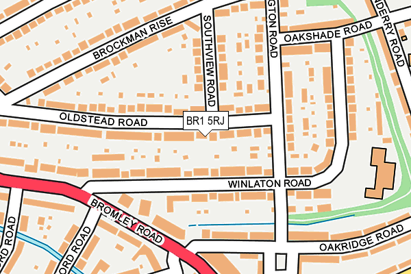 BR1 5RJ map - OS OpenMap – Local (Ordnance Survey)