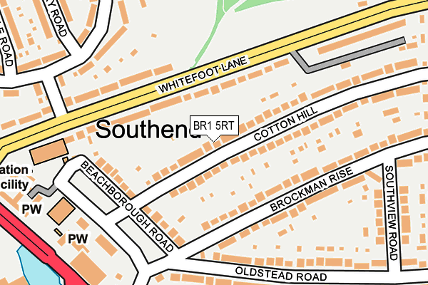 BR1 5RT map - OS OpenMap – Local (Ordnance Survey)