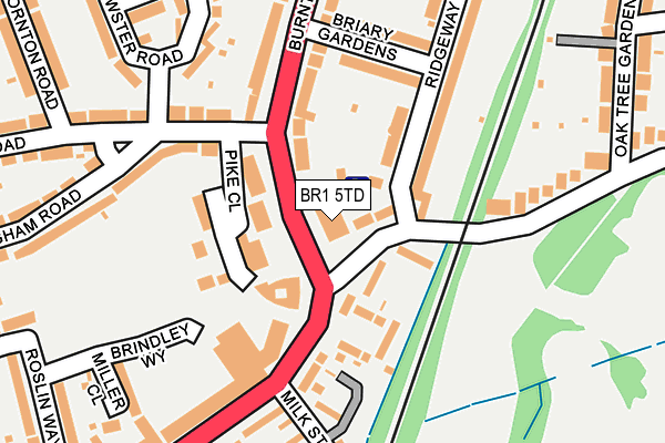 BR1 5TD map - OS OpenMap – Local (Ordnance Survey)