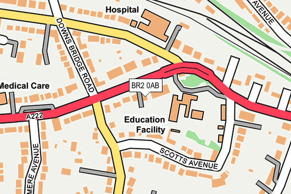 BR2 0AB map - OS OpenMap – Local (Ordnance Survey)