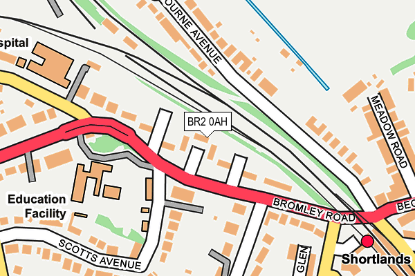 BR2 0AH map - OS OpenMap – Local (Ordnance Survey)