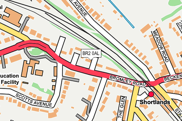 BR2 0AL map - OS OpenMap – Local (Ordnance Survey)