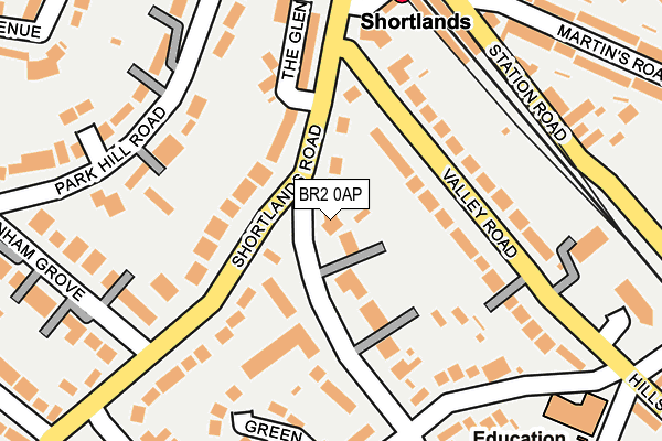 BR2 0AP map - OS OpenMap – Local (Ordnance Survey)