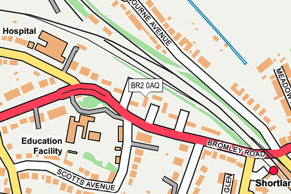 BR2 0AQ map - OS OpenMap – Local (Ordnance Survey)