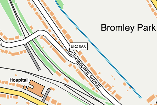 BR2 0AX map - OS OpenMap – Local (Ordnance Survey)