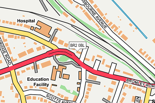 BR2 0BL map - OS OpenMap – Local (Ordnance Survey)