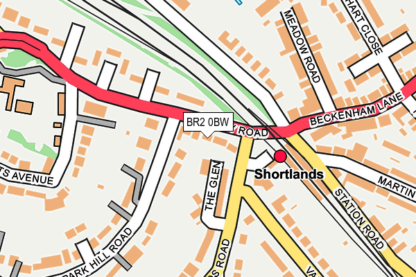 BR2 0BW map - OS OpenMap – Local (Ordnance Survey)