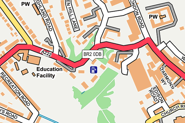 BR2 0DB map - OS OpenMap – Local (Ordnance Survey)