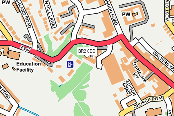 BR2 0DD map - OS OpenMap – Local (Ordnance Survey)
