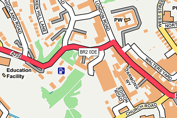 BR2 0DE map - OS OpenMap – Local (Ordnance Survey)