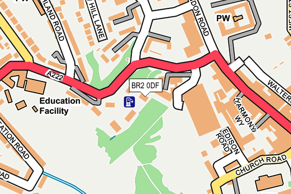 BR2 0DF map - OS OpenMap – Local (Ordnance Survey)