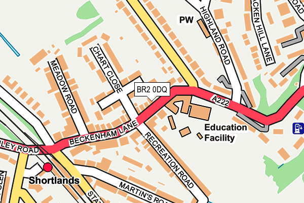 Map of SHORTLANDS HOLDINGS LIMITED at local scale