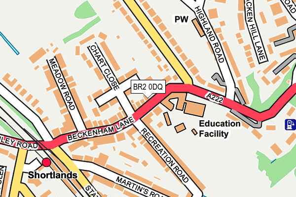 Map of THE VACIALIST LTD at local scale