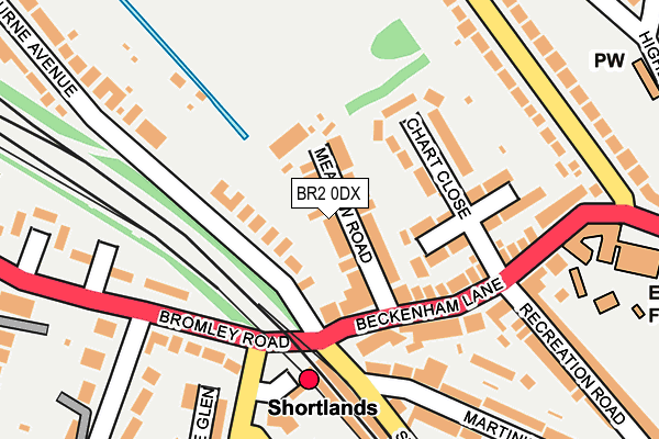 BR2 0DX map - OS OpenMap – Local (Ordnance Survey)