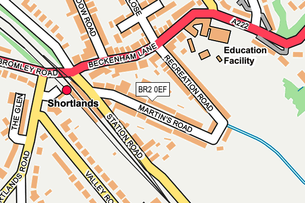 BR2 0EF map - OS OpenMap – Local (Ordnance Survey)