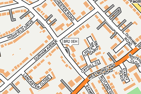 BR2 0EH map - OS OpenMap – Local (Ordnance Survey)
