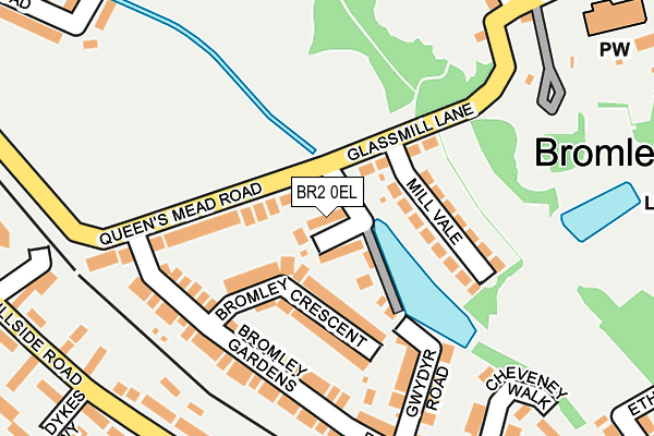 BR2 0EL map - OS OpenMap – Local (Ordnance Survey)