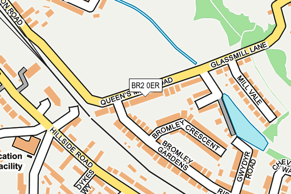 BR2 0ER map - OS OpenMap – Local (Ordnance Survey)